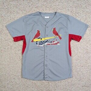 St Louis Cardinals Jersey Shirt Mens XL Gray Stars Stripes USA Flag SGA Match Up